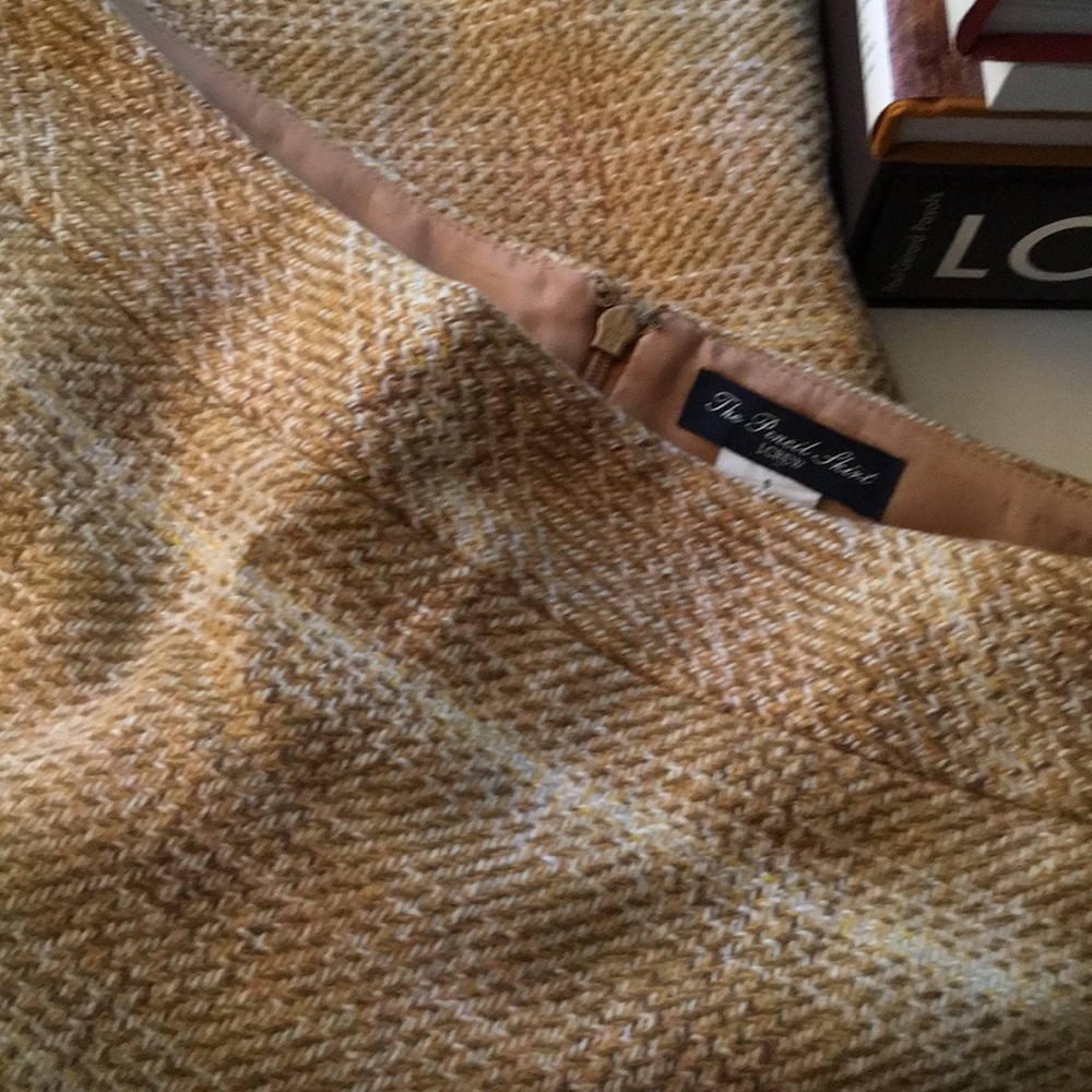J Crew wool pencil skirt in smart tan weave